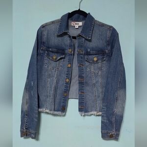 Cropped Women's Denim Jacket in Blue